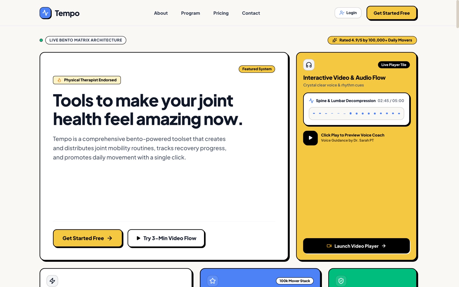 Tempo — the live site